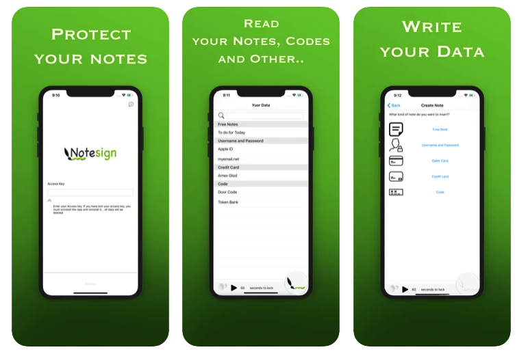 Notesign App iOs iPhone Notes